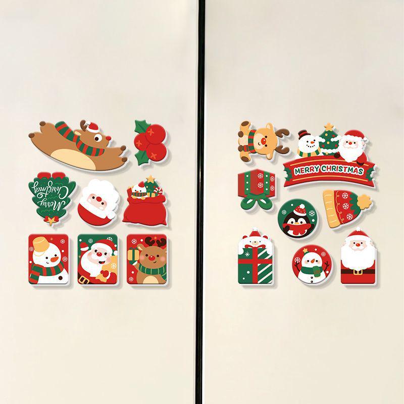 2026 Christmas Refrigerator Magnet Set - High-Value, Cute Magnetic Santa Claus Decorations