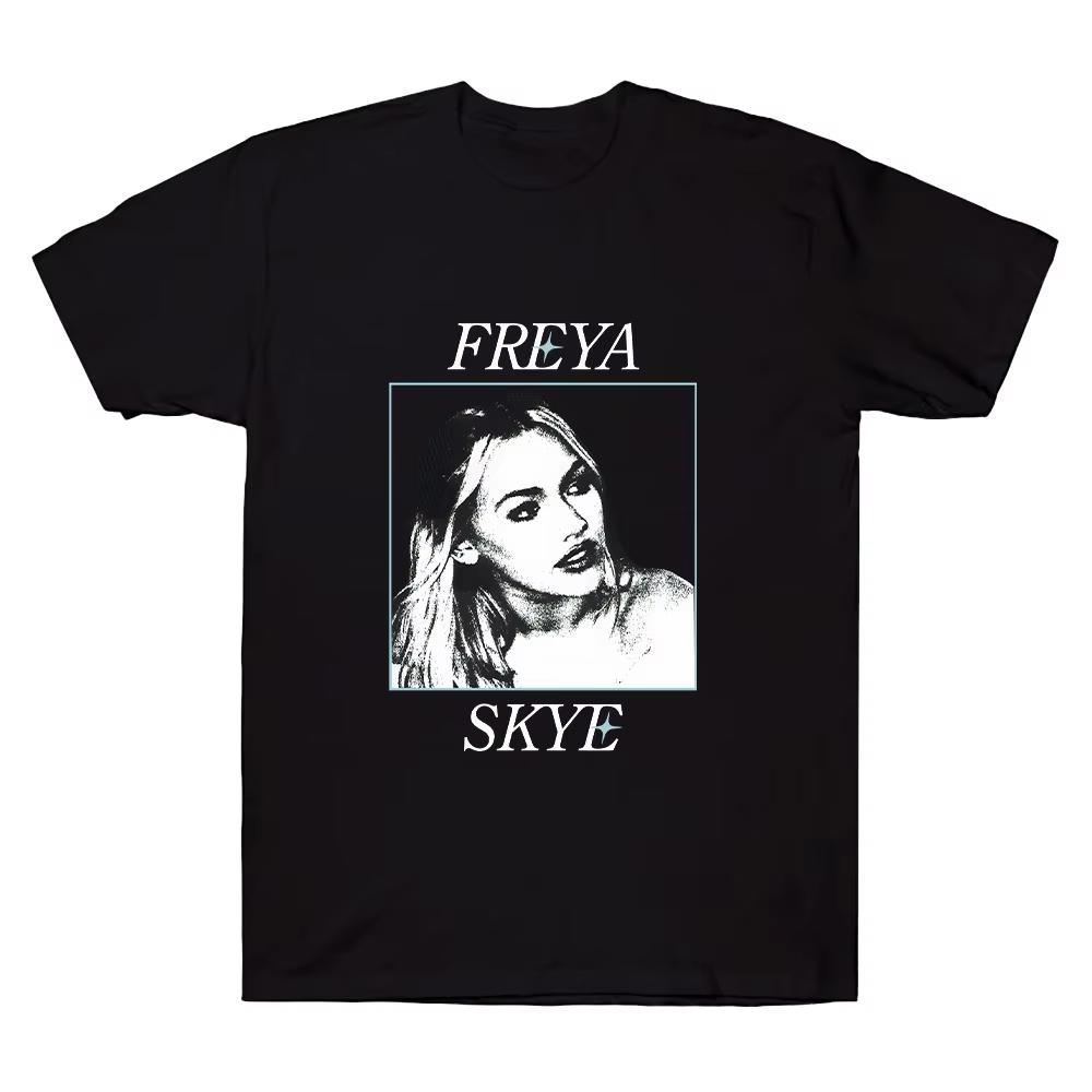 Freya Skye Photo Tee Freya Skye Inspired Album Print Clothing Men Fashion pure Cotton T Shirts Round Neck Casual Aesthetic Top