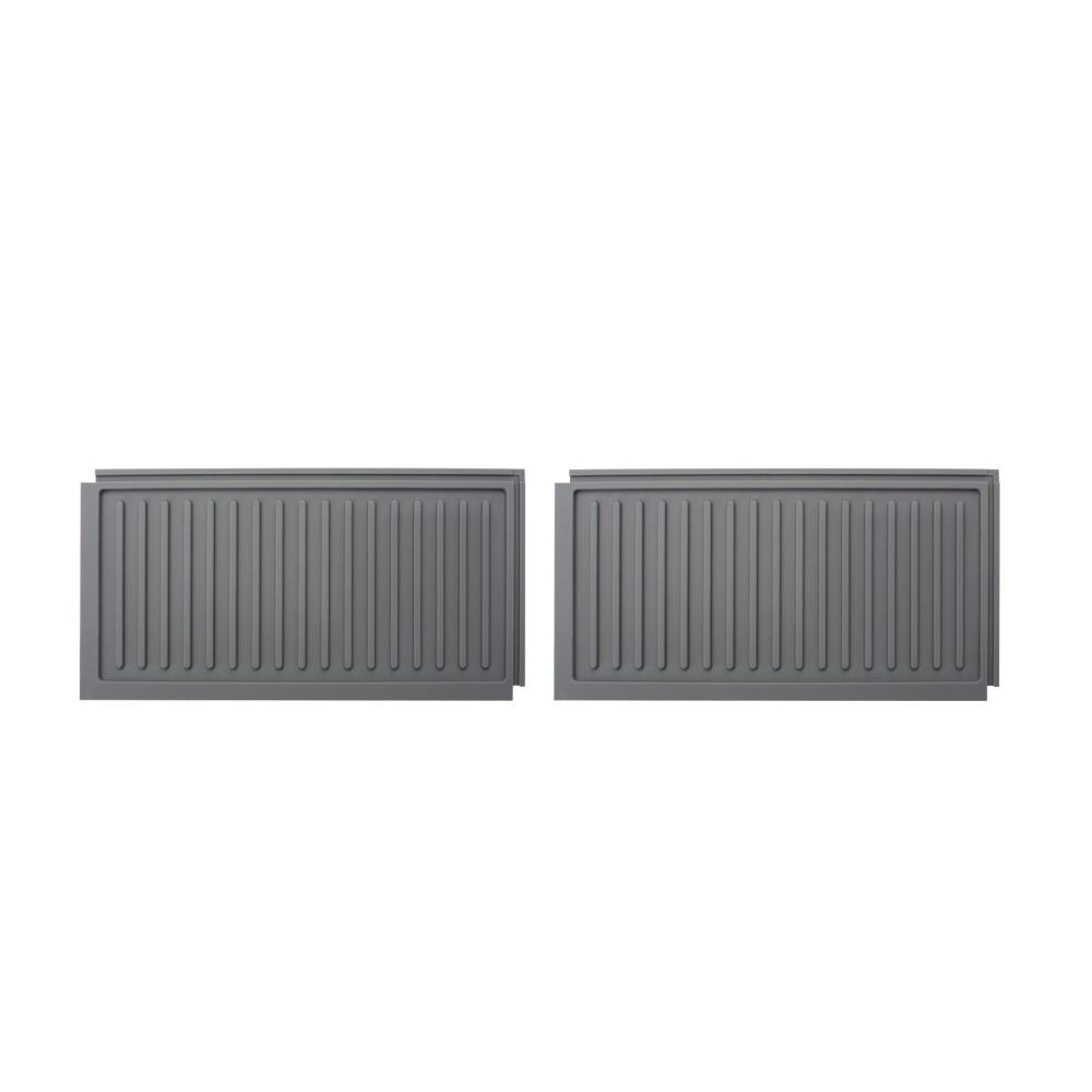 2 Piece Silicone Counter Top Drying Mat Non-Slip Insulated Mat Dish Draining Mat Pot