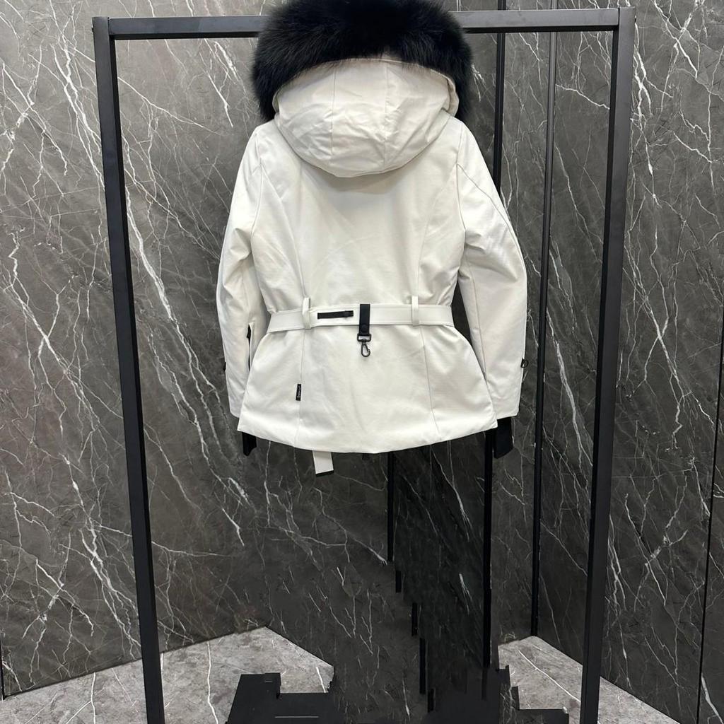 Dujia Женская приталенная лыжная куртка-пуховик с меховым воротником - Водонепроницаемое и теплое пальто