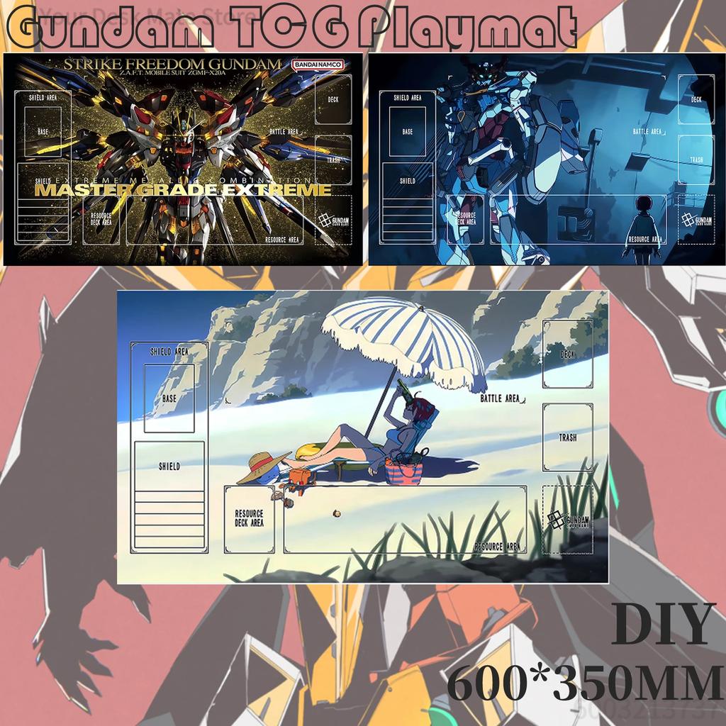 Strike Freedom Gundam Official Style Gundam Card Game Playmat Nonslip Waterproof Desk Mat