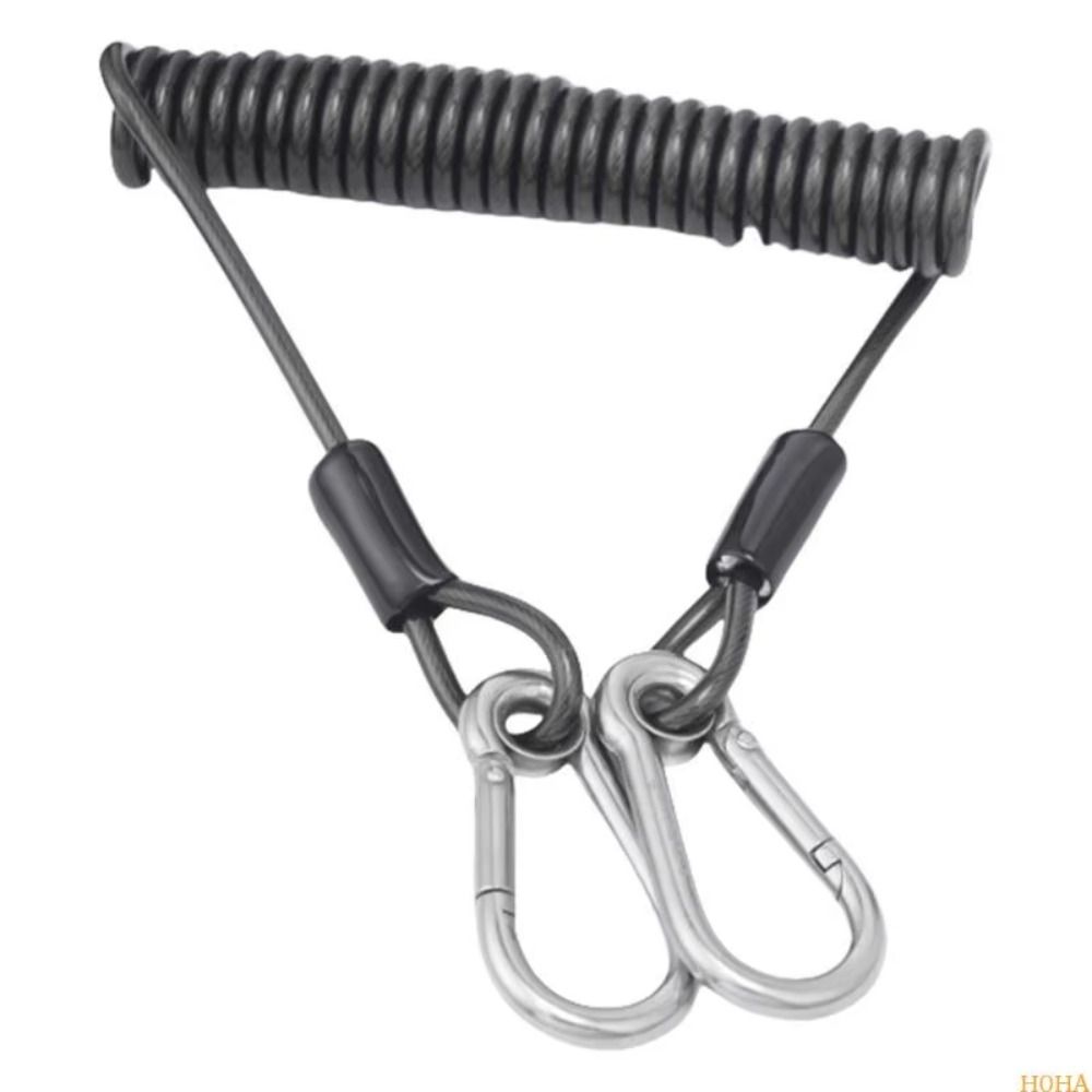 Stainless Steel Fishing Safety Rope Telescopic Spring Rope Fishing Fishing Supplies