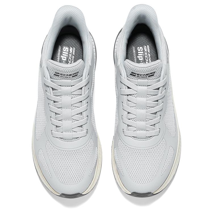 Skechers Bobs Squad 4 Удобные Универсальные Низкие Повседневные Кроссовки Мужские Светло-серые 118423-LTGY