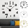 Elegant Silver 3d Frameless Number Wall Clock For Home And Office Decor
