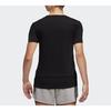 Adidas Женская футболка с коротким рукавом с глянцевым буквенным логотипом, черные топы DV3025