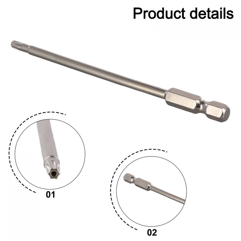 Профессиональный набор бит-отверток Torx, длина 100 мм, T40, с магнитным шестигранным хвостовиком