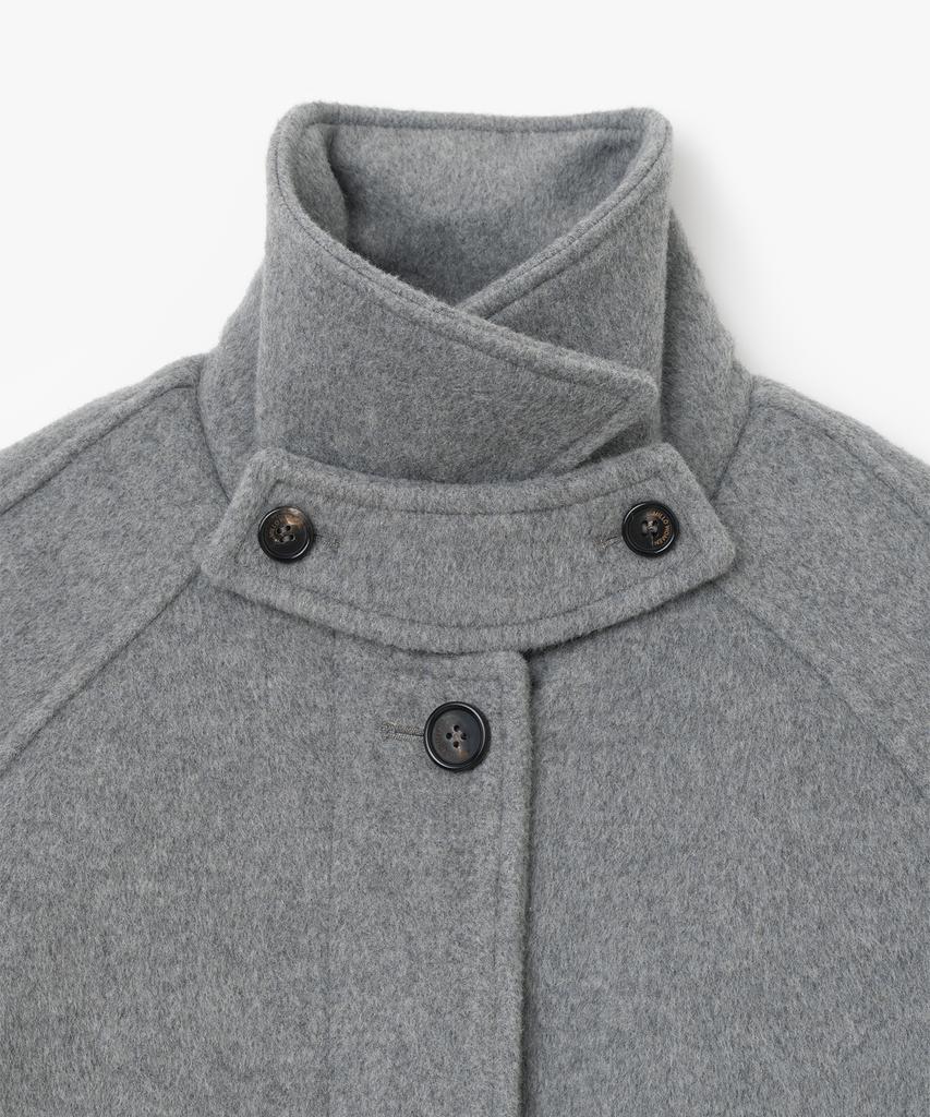 MILLO WOMEN Wool Raglan Half Coat [Grey]