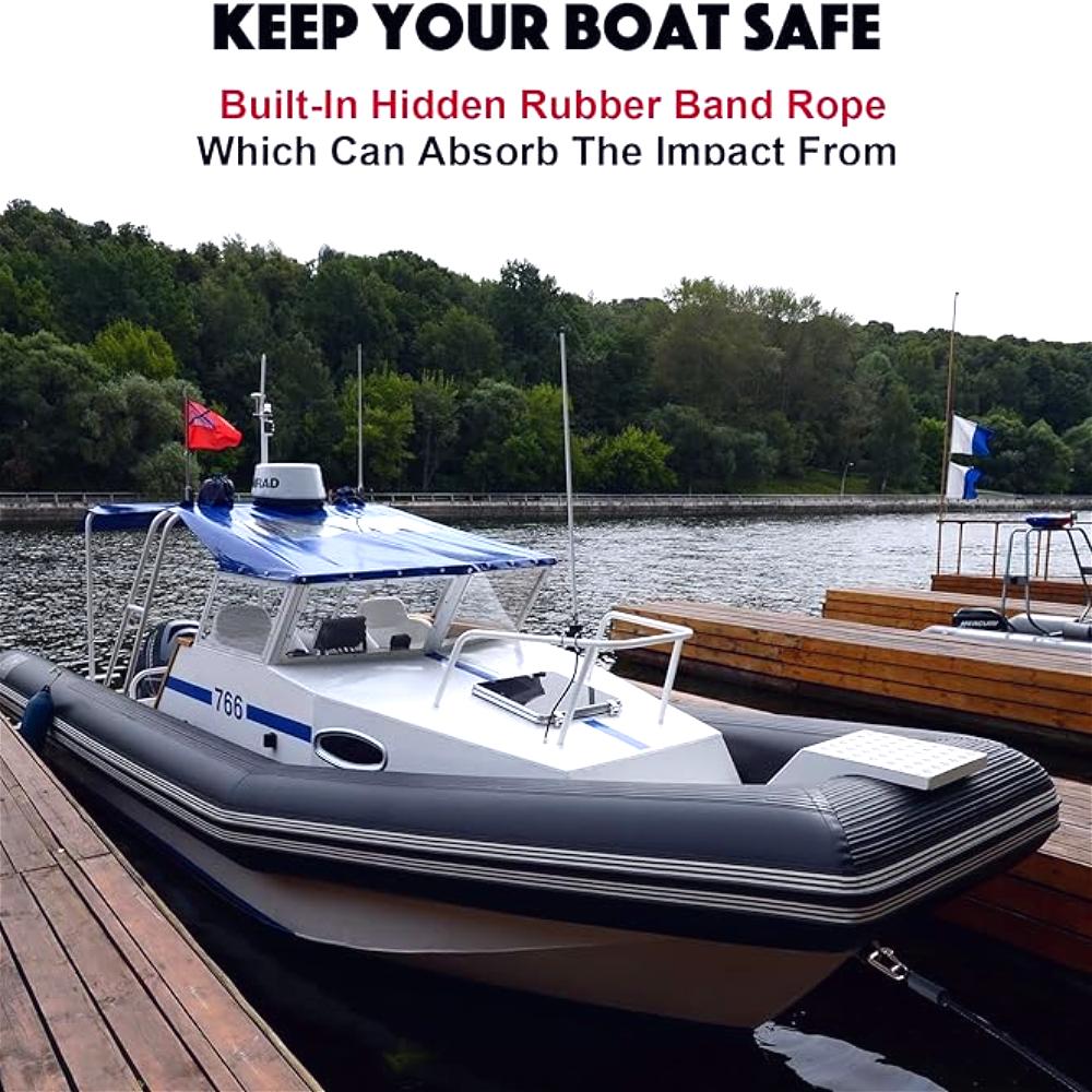 2pcs Dock Mooring Rope (with Stainless Steel Clip) for Boat Docks, Kayaks, Jet Skis, Jet Skis, Pontoons, Canoes, Powerboats