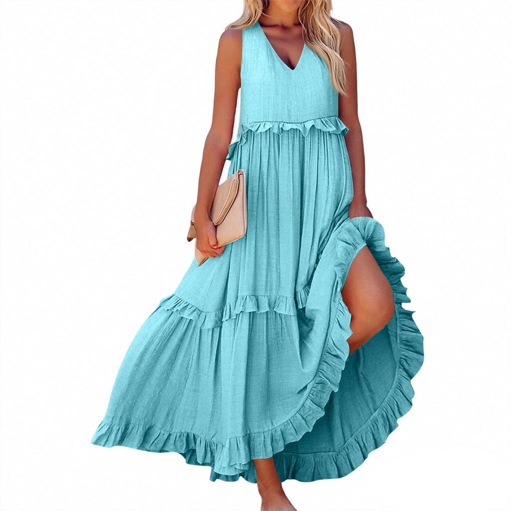 Women's Summer Long Dress Big Swing Beach Dress