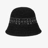 Vintage Color Jacquard Knitted Bucket Hat Women's Fisherman Hat