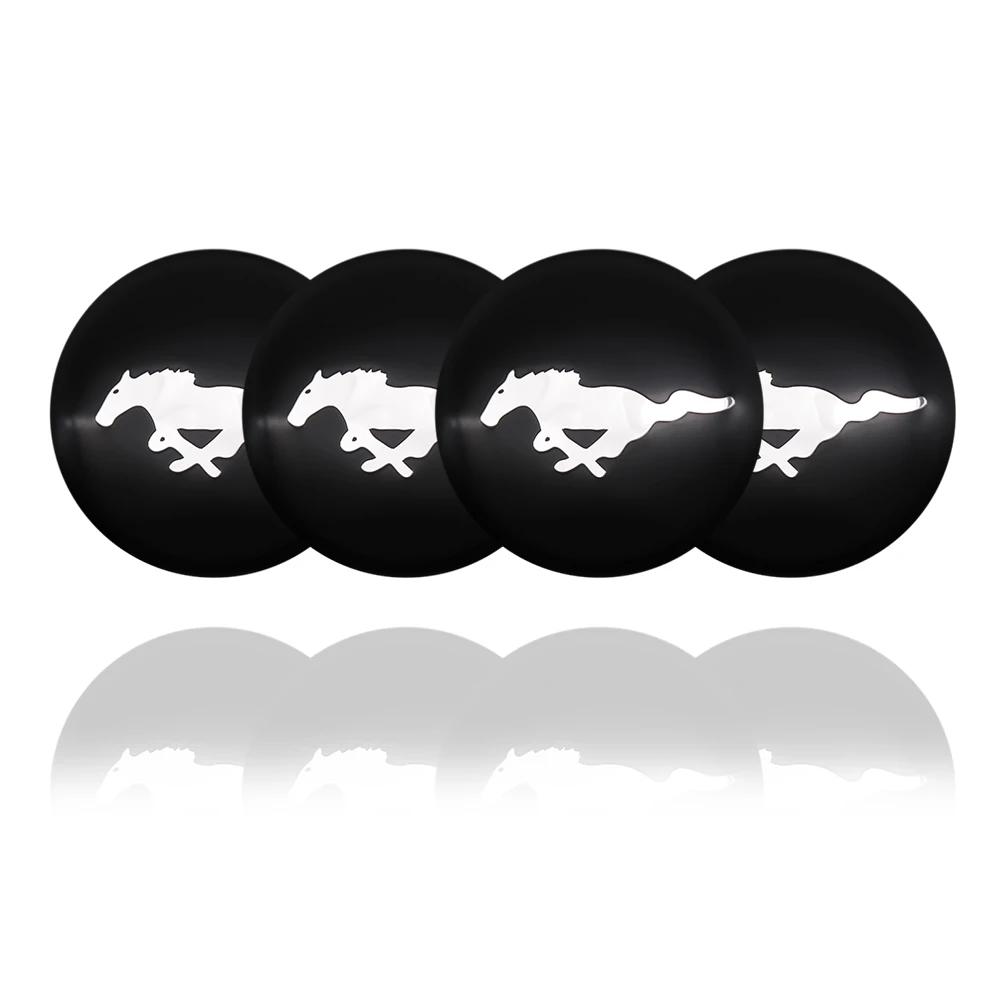 BBAF3 4pcs 56mm Car Wheel Center Hub Stickers Center Caps Decal Tire Rim Sticker Decoration For Ford Mustang Fiesta Mondeo Fusion Kuga