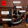 2862 детали Черный пиратский корабль Строительные блоки, Игрушка-конструктор Парусник, Идеальный подарок для детей