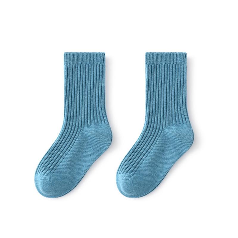 Детские носки, 5 пар однотонных детских носков средней длины