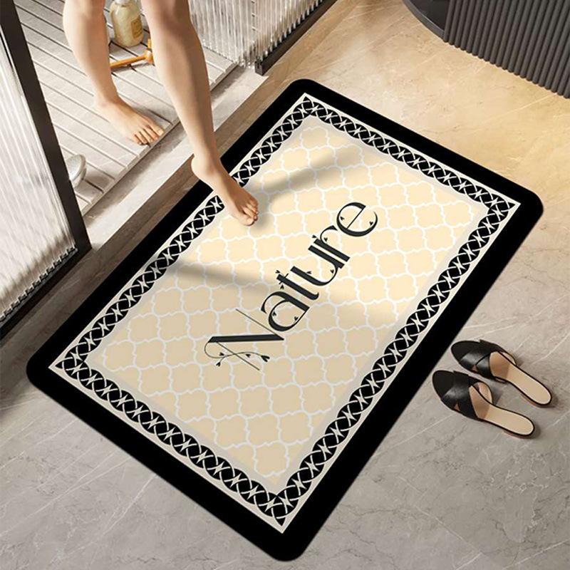 Diatom Mud Bathroom Floor Mat Toilet Door Absorbent Quick-drying Non-slip Mat Toilet Kitchen Floor Mat Carpet Soft Mat