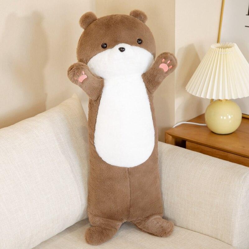 80Cm Kawaii Pillow Reallife Otter Plush Anime Toy Realistic Wild Animal Stuffed Soft Lovely Sloth Toys Cute Gift For Kids