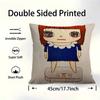 Japanese Yoshitomo Nara Doll Cartoon Pillow Cover Sofa Cushion Cover Home Room Decoration Children Gift
