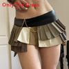 Street Style Punk Rock Womens Asymmetric Plaid Lace Midi Skirt For Summer Fashion