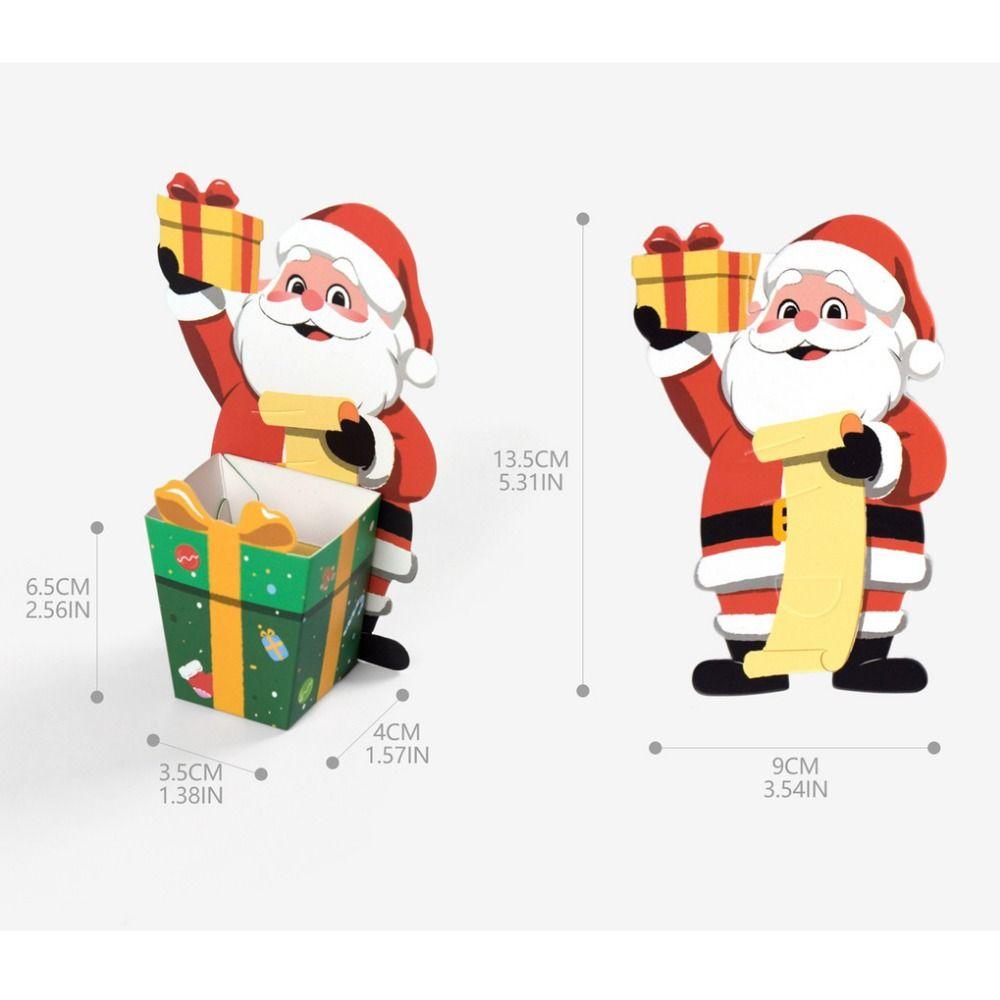 10PCS Cartoon Santa Xmas Tree Christmas Gift Boxes Party Decorative Boxes Holiday Ornament
