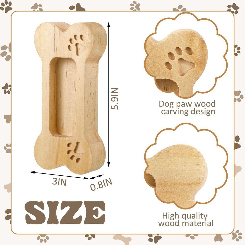 High Quality Solid Wood Desktop Shelf Box Location Card Organizer Dog Bone Display Stand Creative Storage Box Office