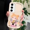 Cute Girl Soft Phone Cover for Samsung Galaxy A52 A73 A12 A11 S24 Ultra 5G S23 S22 S21 S20 FE Wave Edge Shockproof Protective Rubber Case