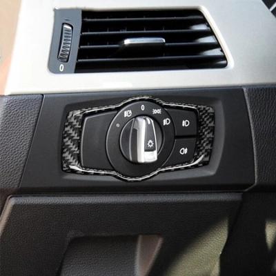 Декоративная наклейка на переключатель фар из карбона для BMW E90 E92 3 серии