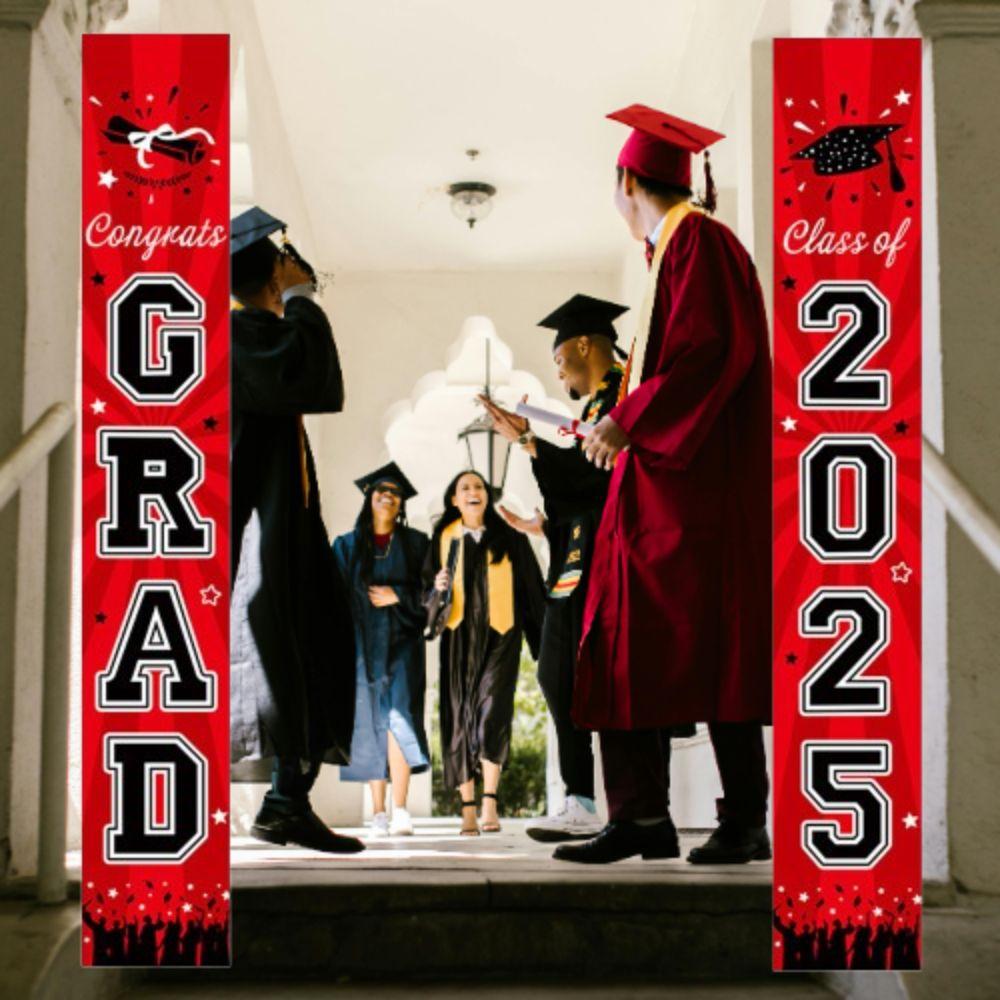 Congrats Grad Graduation Photography Backdrop Graduates Theme Background  School Party Decor