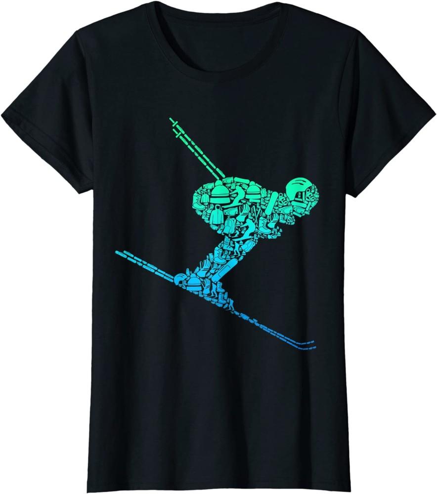 Skiing Mountain Sport Winter Sport Ski Gift Ladies039 Crewneck T-Shirt