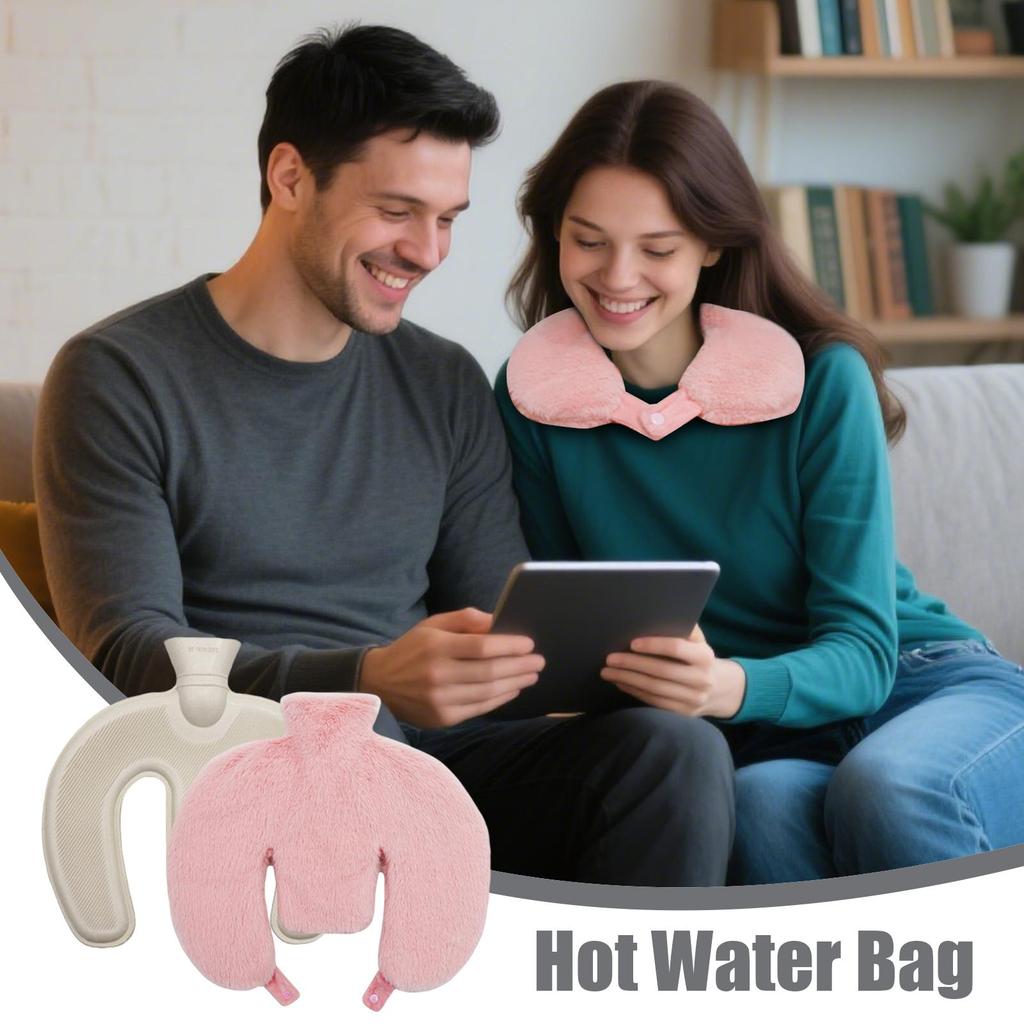 Hot Water Bottles Neck Comfortable Leak-Proof Soft Hot Water Warm Pouch Neck Warmer For Winter Cold Weather Mom Senior Back