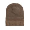 Autumn and Winter New Velvet Hidden Button Pullover Hat Knitted Wool Hat