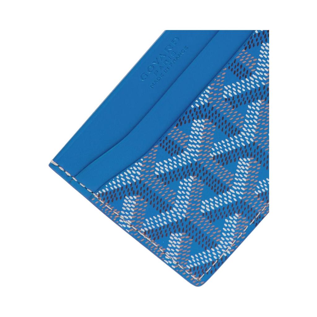 Goyard Кардхолдер Saint-Sulpice с геометрическим узором, напечатанный на холсте и телячьей коже, с цветовыми блоками, унисекс, цвет-1, цвет-2, цвет-3. STSULPPMLTY