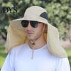 Versatile Sun Hat for Camping with Neck Flap, Breathable Wide Brim Fishing Hat, Summer Comfortable Cotton UV Protection Men Women Hiking Mountain