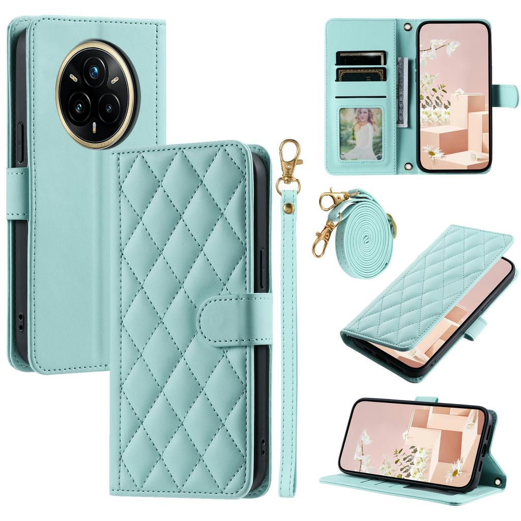 For Realme 14 Pro 5G Case Wallet Rhombus Grid PU Leather Phone Cover