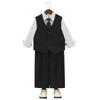 Children's Suit Boys Spring Summer Casual Handsome Vest Set Flower Boy First Birthday Outfit Boys Host Photography Performance Costume