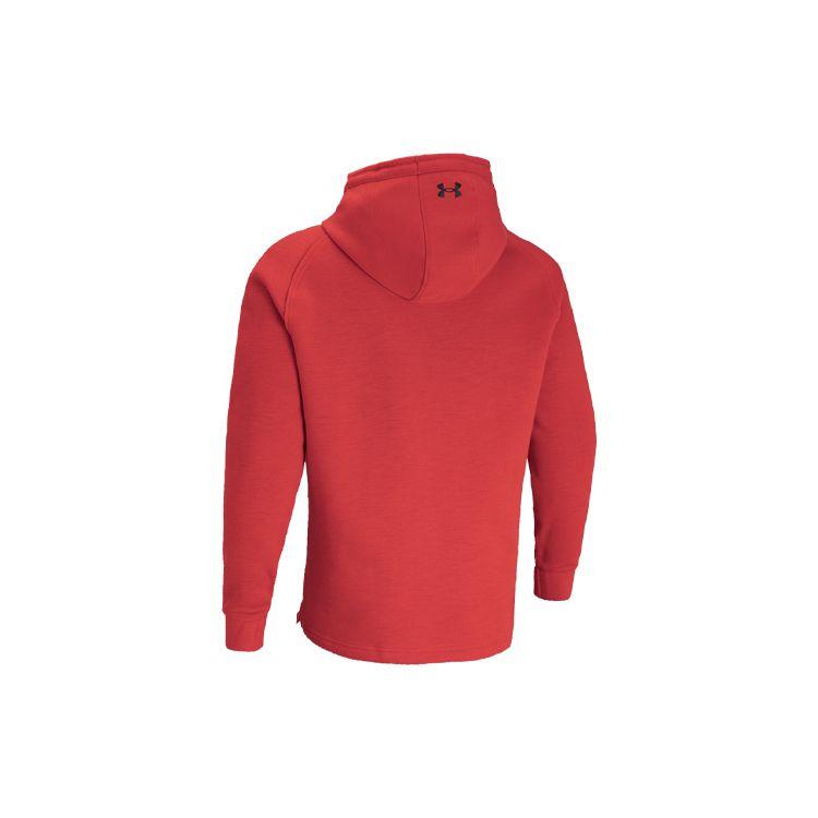 Under Armour Project Rock Charged Cotton Fleece Breathable Sports Hoodie Men Tops Red 1367033-600