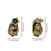 2pcs Brass Hedgehog Figurines with Leaf And Flower/Collectible Statue/Cute Home Desktop Office Bookshelf Decoration/Ideal