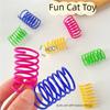 Colorful Spring Cat Toys Interactive Self Play Plastic Spiral Coil Bouncing Teaser Toys Funny Exercise Chew Toys Relieve Boredom