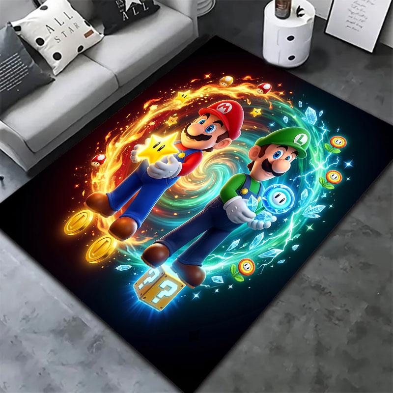 Super Mario Carpet Rug For Living Room Bedroom Home Sofa Decoration Kids Play Nonslip Floor Mat