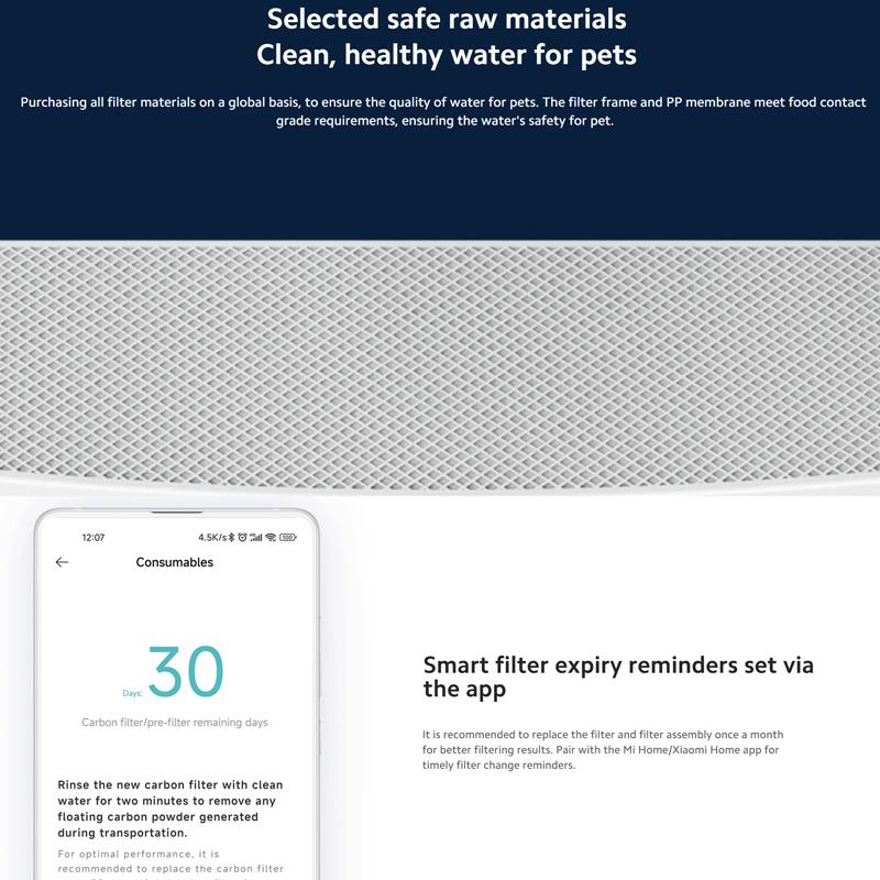 Xiaomi Умный фонтанный фильтр для домашних животных