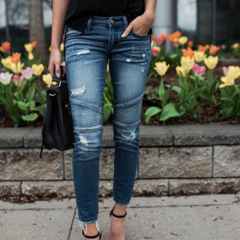 GMXIA Леггинсы-карандаш для похудения с эластичными складками и отверстиями