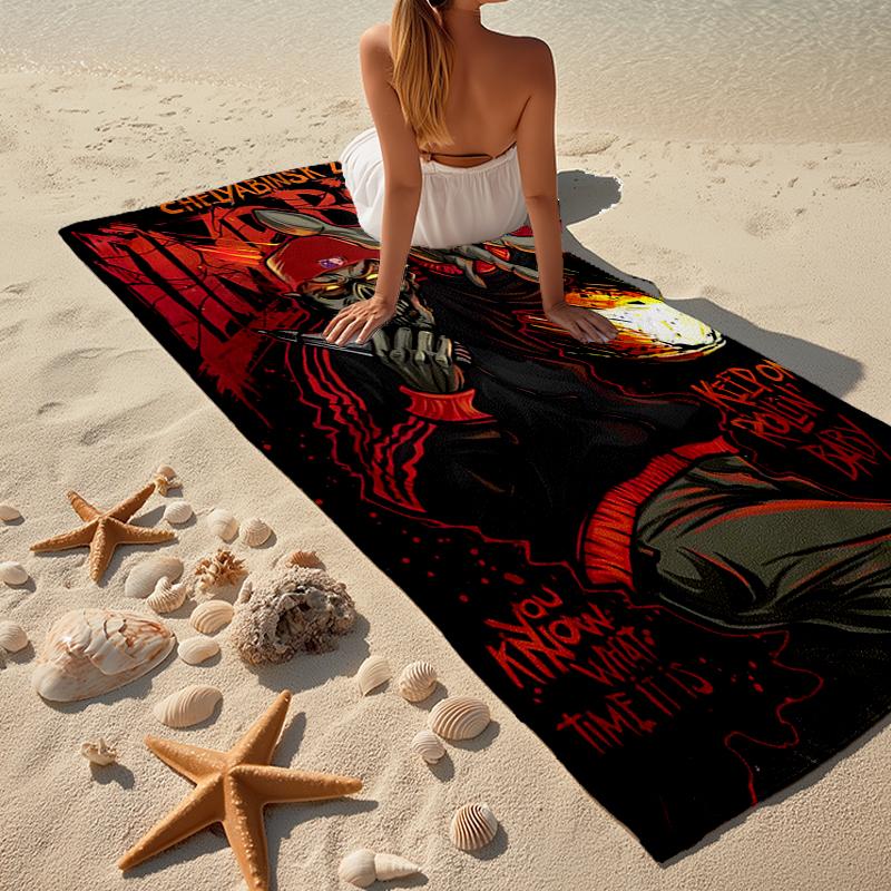 Limp Bizkit Fashion Beach Towel: Ideal for Summer Adventures Soft, absorbent and quick drying suitable for swimming and bathing