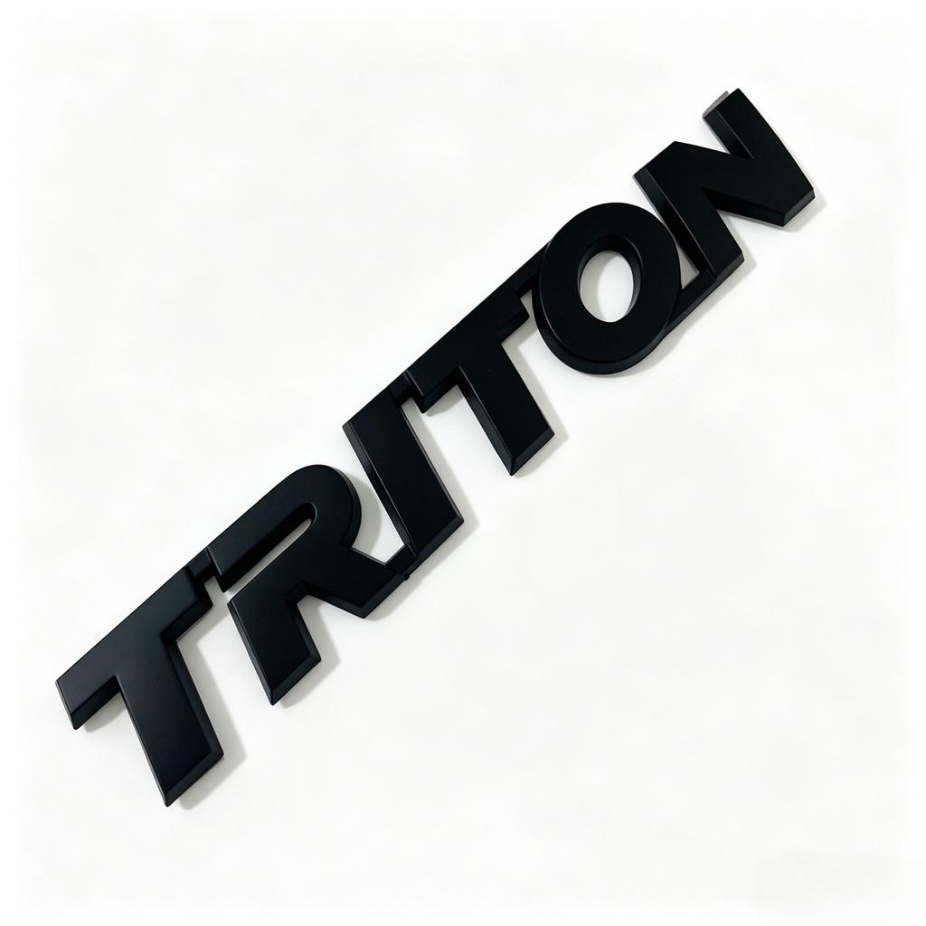 1pcs 3D ABS Plastic Decor Letter Logo Emblem Rear Trunk Decals Sticker For Mitsubishi L200 Triton Auto Accessories