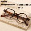 Vintage Asymmetric Anti Blue Light Prescription Reading Glasses Woman Eyeglasses with One Square and One Round Frame