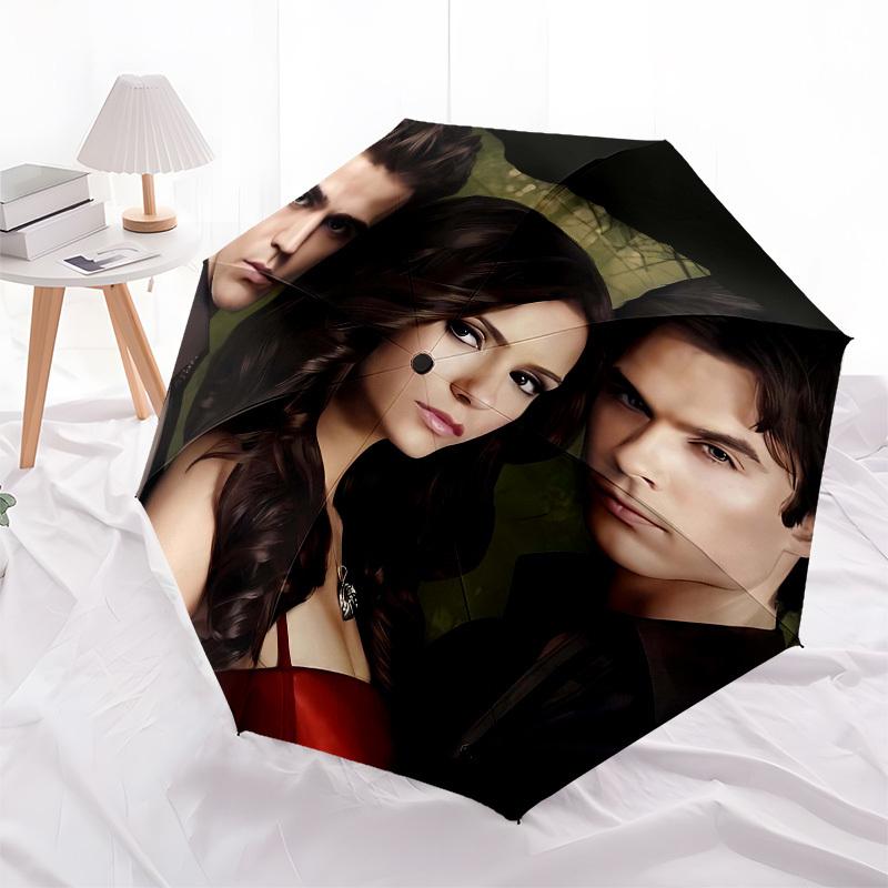 Vampire Diaries, Elena Automatic Opening and Closing, 8 rib Structure Portable Umbrella, Suitable for Men and Women in All Seasons Perfect