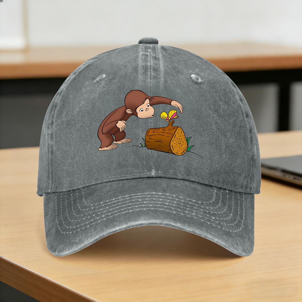 Baseball Cap Cartoon Monkey CCuriouss Georges Summer Fitted Retro Trucker Hat Women Adult Outdoor Sport Sunscreen Snapback Cap