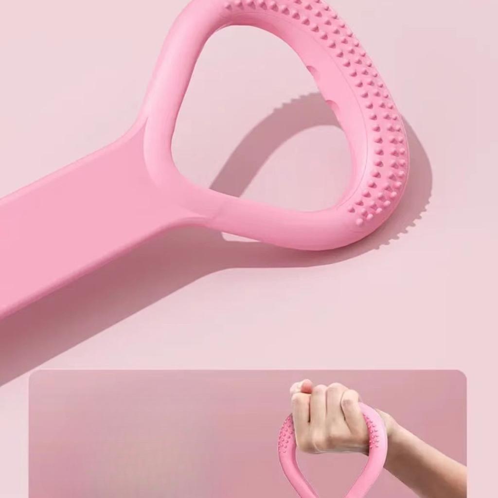 Рисунок 8. Эспандер для йоги. Эластичная лента для йоги. Бытовая эластичная веревка с открытой спиной, плечами и ногами. Обучение йоге для начинающих.