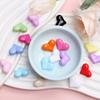 17mm*22mm 5pcs/bag Solid Colored Candy Color Heart-shaped Large Beads For Jewelry Making Handmade Accessories DIY Handmade Material