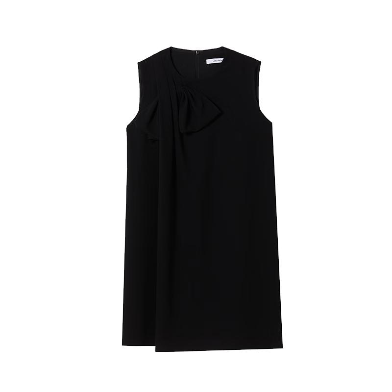 Langzi Bow Detail Sleeveless A-Line Mini Dress