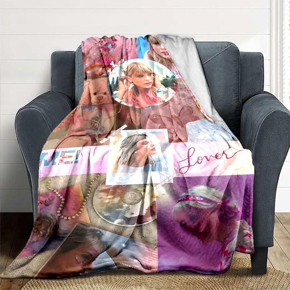 Taylor Swift Lover Album Artwork Blanket Soft Throw Blanket For Home Bedroom Bed Sofa Travel Office Solid Christmas Blanket