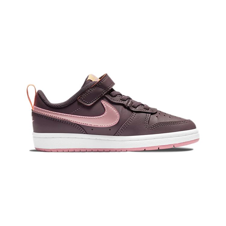 Nike Кроссовки Court Borough Low 2 PS Violet Ore Kids, фиолетовые, дынно-розовые, глазурь BQ5451-200