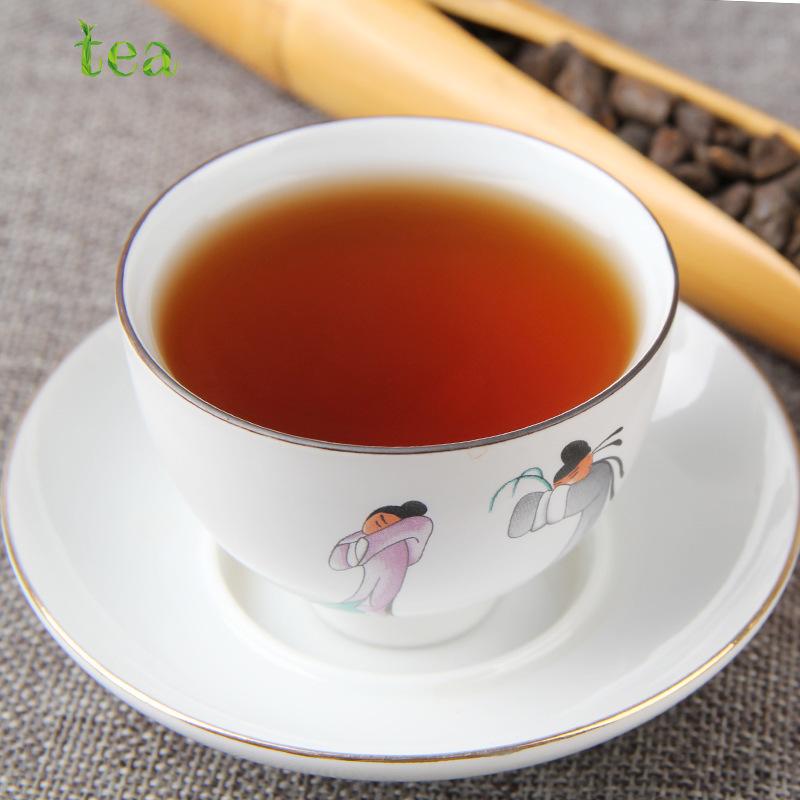 Чай Пуэр Мэнхай Жасминовый чай Ископаемый цветок жасмина аромат измельченного серебра сильный аромат зрелый чай оптом 500 г